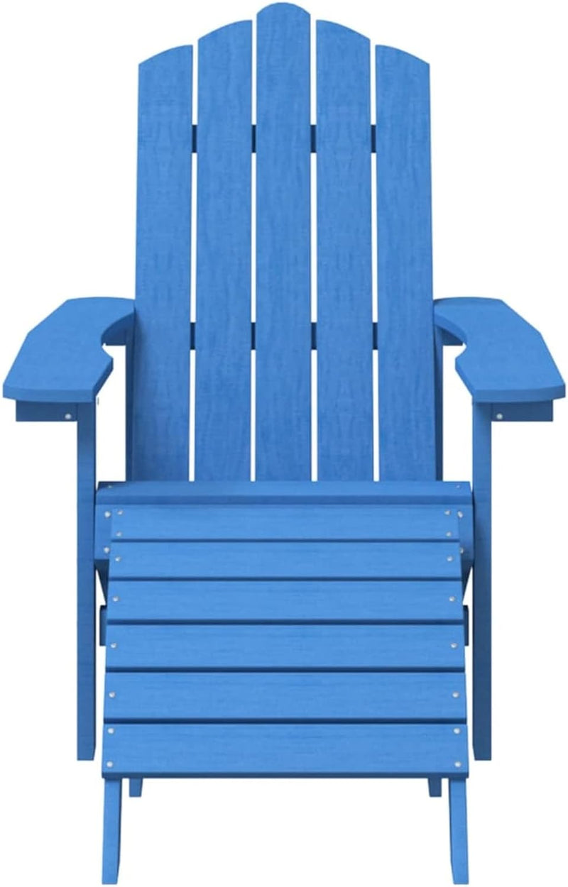 Gecheer 2 STK. Adirondack Gartenstühle mit Hockern Gartensessel Deckchair Holzstuhl Stuhl Sessel Ter