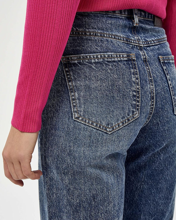 DESIRES Damen Koral Jeans mit Weitem Bein Blau 46