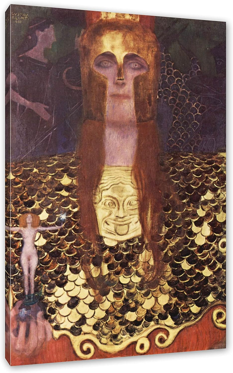 Generisch Gustav Klimt - Minerva oder Pallas Athena als Leinwandbild/Grösse: 100x70 cm/Wandbild/Kuns