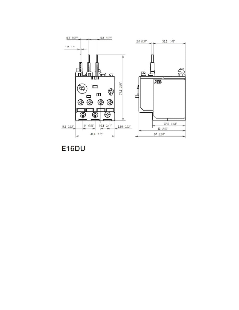 Elektronisches Überlastrelais ABB E16DU - 1,0