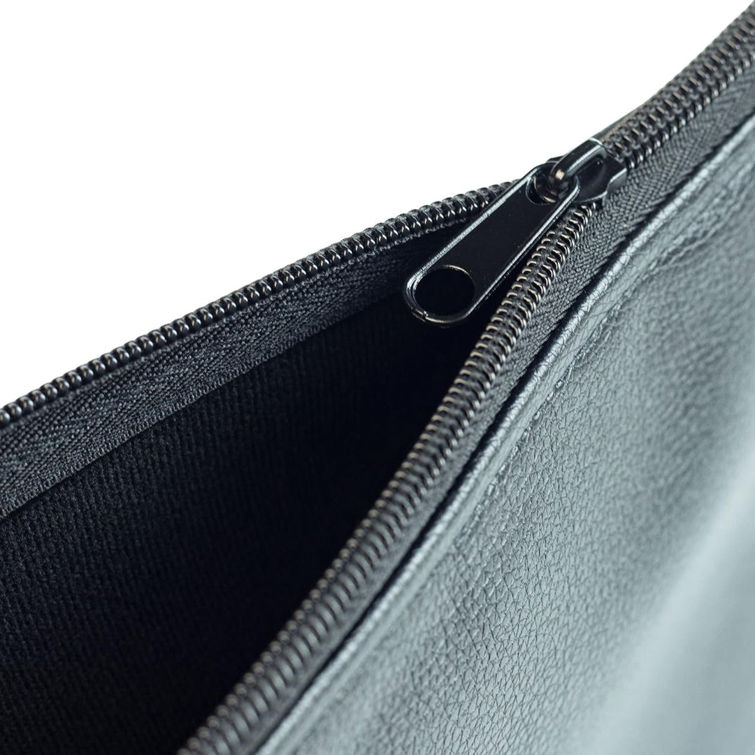 10-er Pack effektivo Banktasche mit Reissverschluss und Fenster zur Beschriftung, Kunstleder schwarz