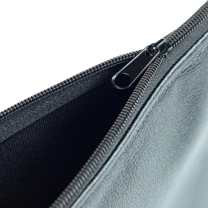 10-er Pack effektivo Banktasche mit Reissverschluss und Fenster zur Beschriftung, Kunstleder schwarz