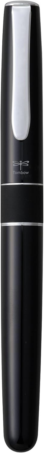 Tombow BW-2000LZA11 Tintenroller Havanna Aluminium inklusive Geschenkverpackung, schwarz, Schwarz
