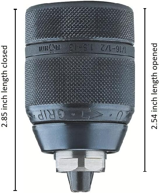 RÖHM Schnellspannbohrfutter Extra RV 13, 1,5-13 mm, Aufnahme 1/2 Zoll, Metall, 1 Stück, 802490