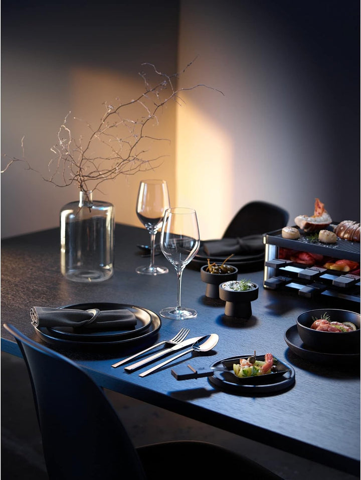 WMF Sonic Edelstahl Besteck Set 6 Personen, 30 teilig & Sonic Kaffeelöffel, Teelöffel 13,4 cm, Croma