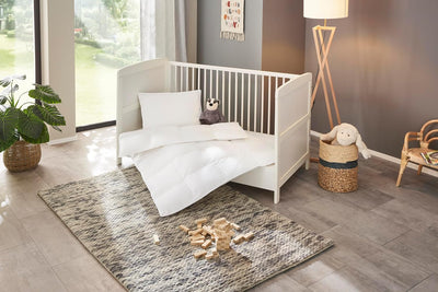 Traumnacht Daune Kinderbettenset, Babybettenset, Ganzjahresdaunendecke 100x135cm und Kopfkissen 40x6