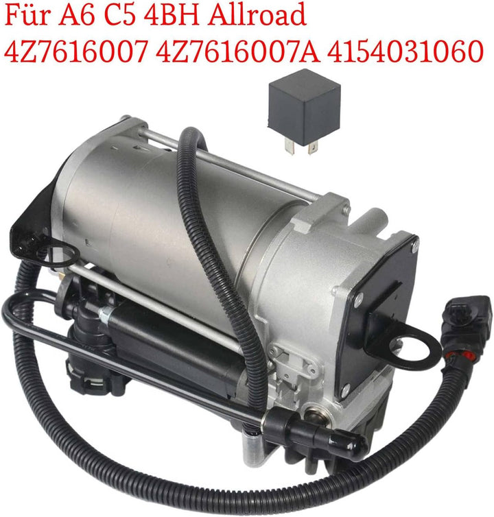 Flynsu Luftfederung Kompressor Pumpe 4Z7616007 Ersatz für A6 Avant C5 4B Allroad 4F 1997-2005 4Z7616