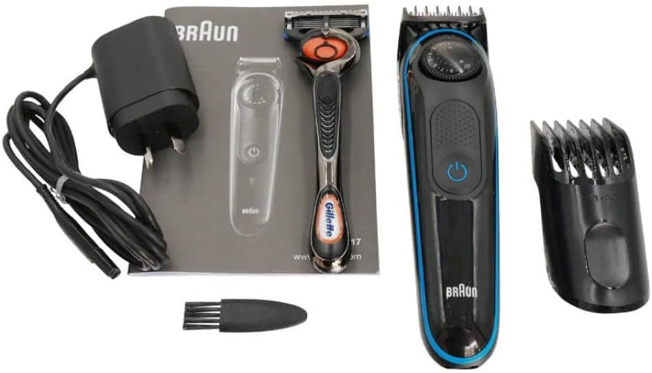 Braun – 81705178 – BT3240 Bart- und Haarschneider, 39 Längeneinstellungen, Schwarz/Blau BT3240 Singl