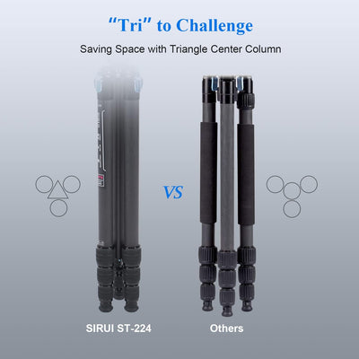 SIRUI Wasserdichtes Carbonfaser-Stativ, 175CM Professionelles Schwerlast-Kamerastativ mit dreieckige