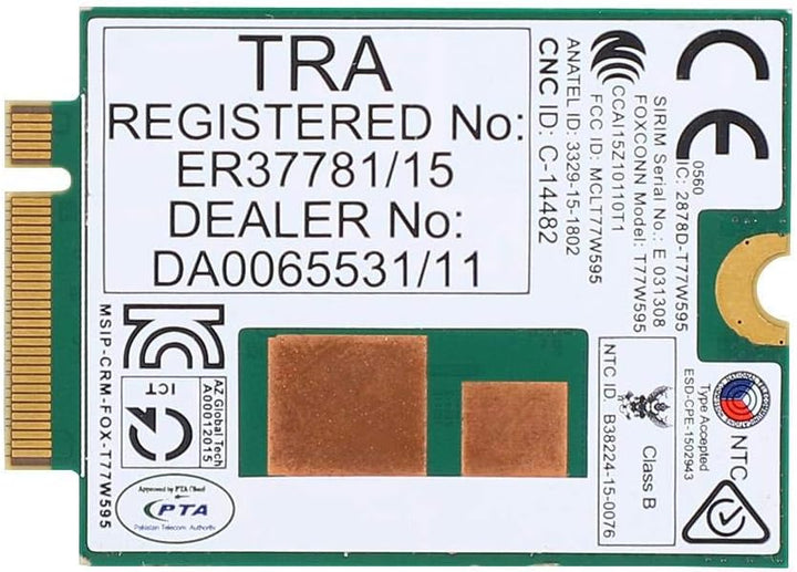 T77W595 4G Modul, 150 Mbit/s 4G LTE Modul Für HP EliteBook G3 / G4 (745 755 820 840 850), ProBook G2