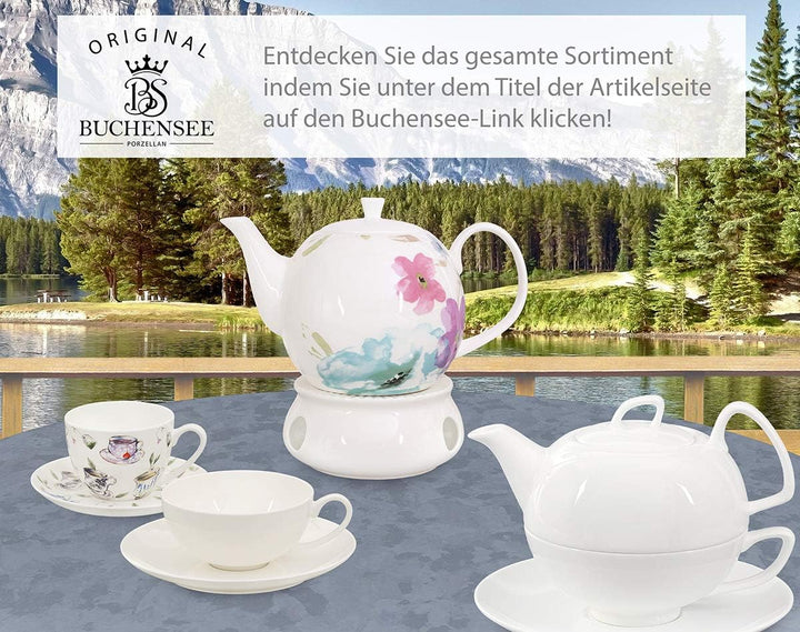 Porzellan Stövchen/Teewärmer für Teekanne in weiss, Ø 14,5cm, Original Aricola®