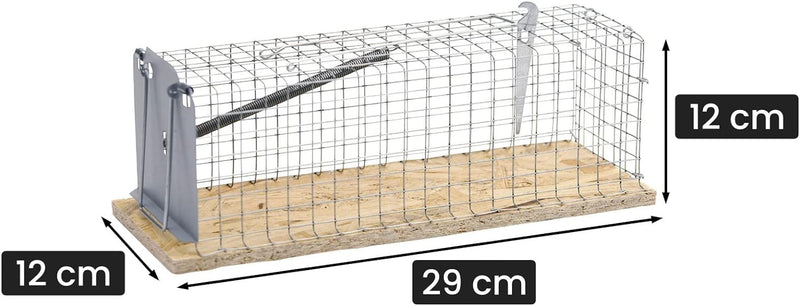 ARTECSIS 2 Lebendfallen für Ratten 29x12x12cm aus OSB-Holz und verzinktem Stahl/Effektiv., 2