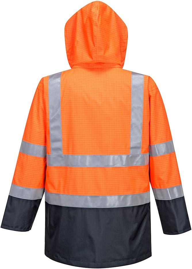 Portwest Bizflame Regen Warnschutz Multi-Norm Jacke, Grösse: S, Farbe: Orange/Marine, S779ONRS S Ora