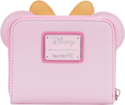 Loungefly Disney Pastel Ghost Minnie Glow in the Dark Damen Geldbörse mit Reissverschluss, Rosa (WDW