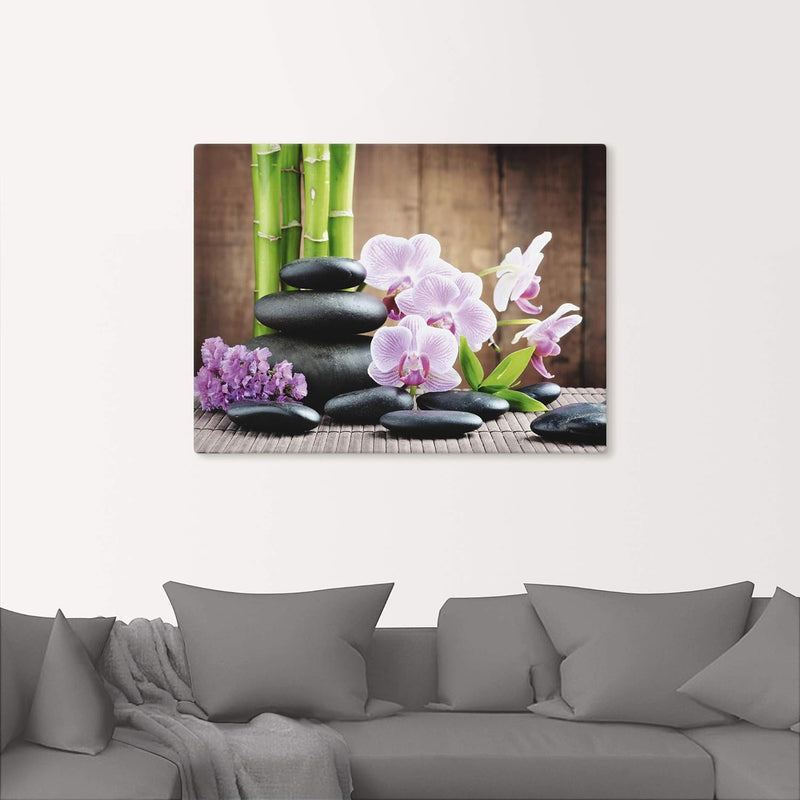 Artland Leinwandbild Wandbild Bild auf Leinwand 60x45 cm Wanddeko Zen Asien Asiatisch Wellness Spa B