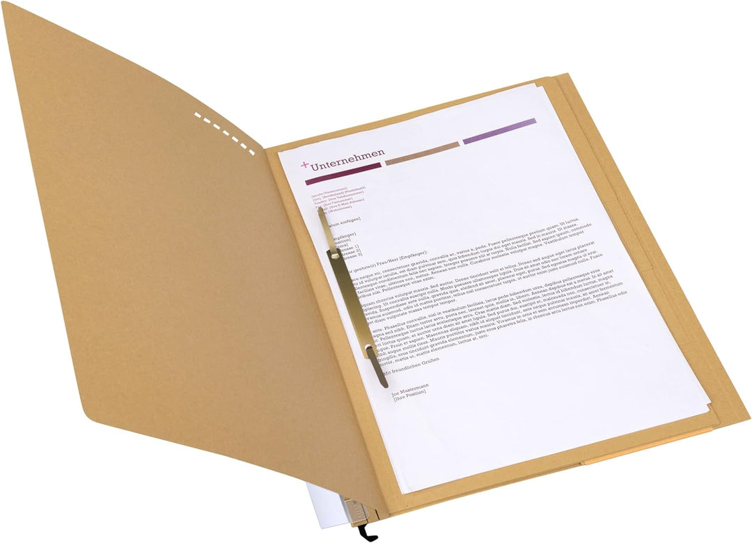 Elba Kredit- Personalhefter A4, aus Karton, 4 Kfm. Heftungen, braun, 10 Stück.