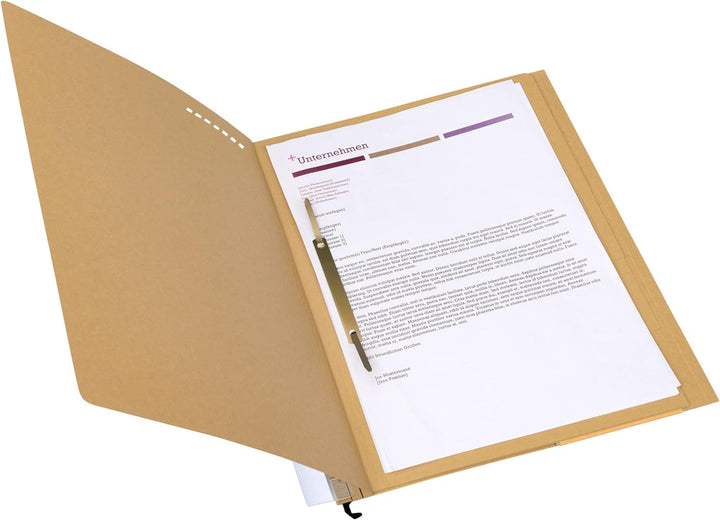 Elba Kredit- Personalhefter A4, aus Karton, 4 Kfm. Heftungen, braun, 10 Stück.