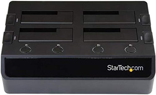 StarTech.com USB 3.0 4 Bay 2,5 Zoll / 3,5 Zoll SATA III Festplatten Dockingstation mit UASP und zwei