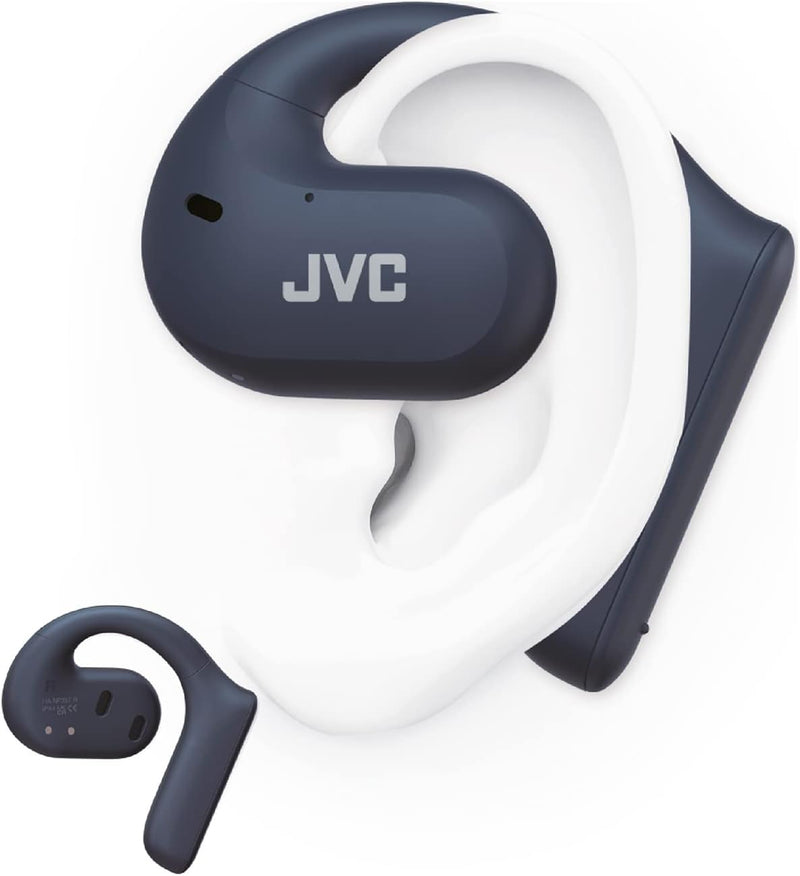 JVC Nearphones HA-NP35T-A, True Wireless Earbuds, Open Ear Design, Noise Cancelling, IPX4, Mikrofon-