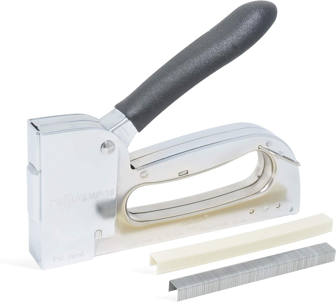 REGUR MP-10 TwinFix Handtacker - präziser Profi-Tacker zur Befestigung von Stoffen, Polsterarbeiten,