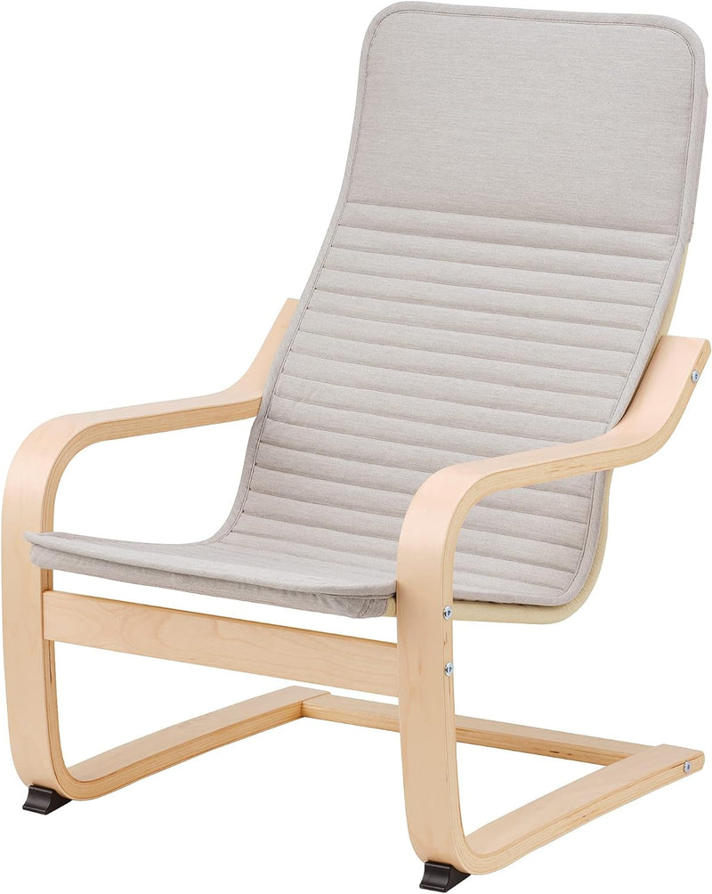 Ikea POÄNG Kindersessel, Birkenfurnier/Knisa hellbeige
