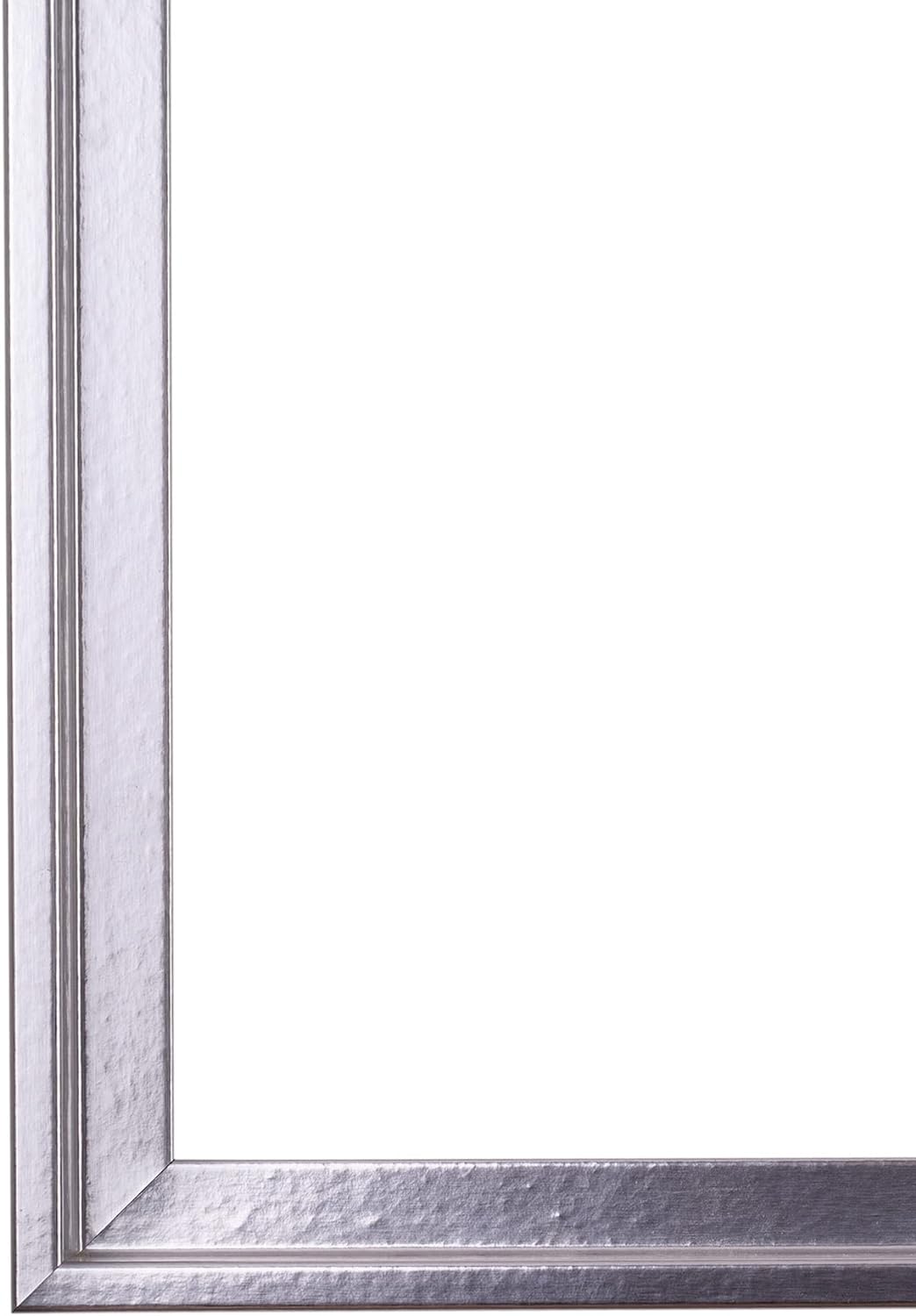 Rahmendesign24 Schattenfugenrahmen Oslo für Keilrahmenbilder und Leinwände 50x70 Silber (hochglanz)