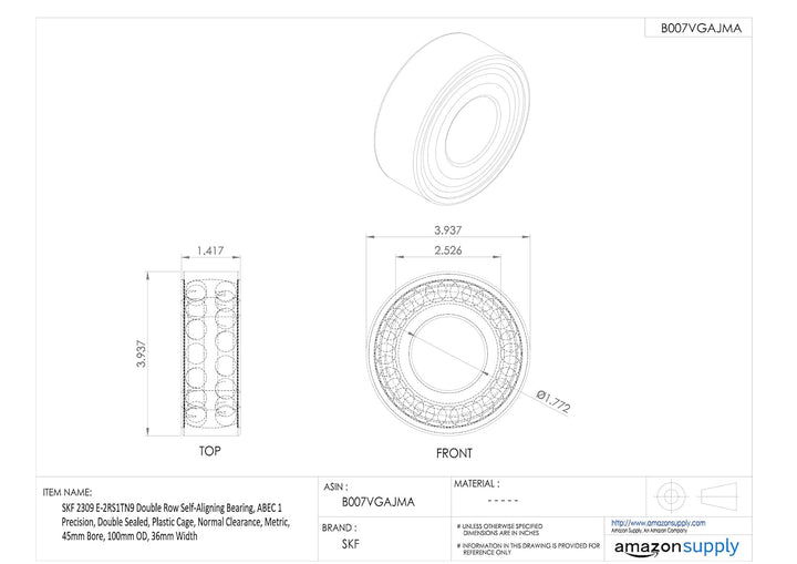 SKF Pendelkugellager 2309 E-2RS1TN9