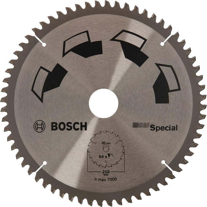 Bosch DIY Kreissägeblatt Special für verschiedene Materialien (Ø 210 mm, 64 Zähne), 210 mm
