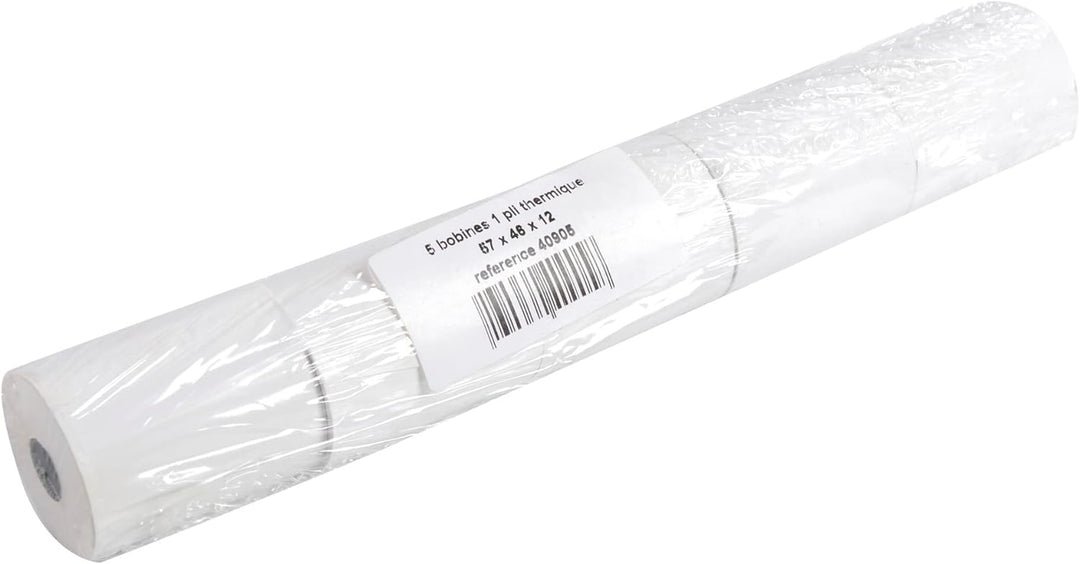 Exacompta 40905DE 50er Pack Thermorollen für EC-Cash Geräte, 1-lagig, Breite: 57mm, Länge 24m, Durch
