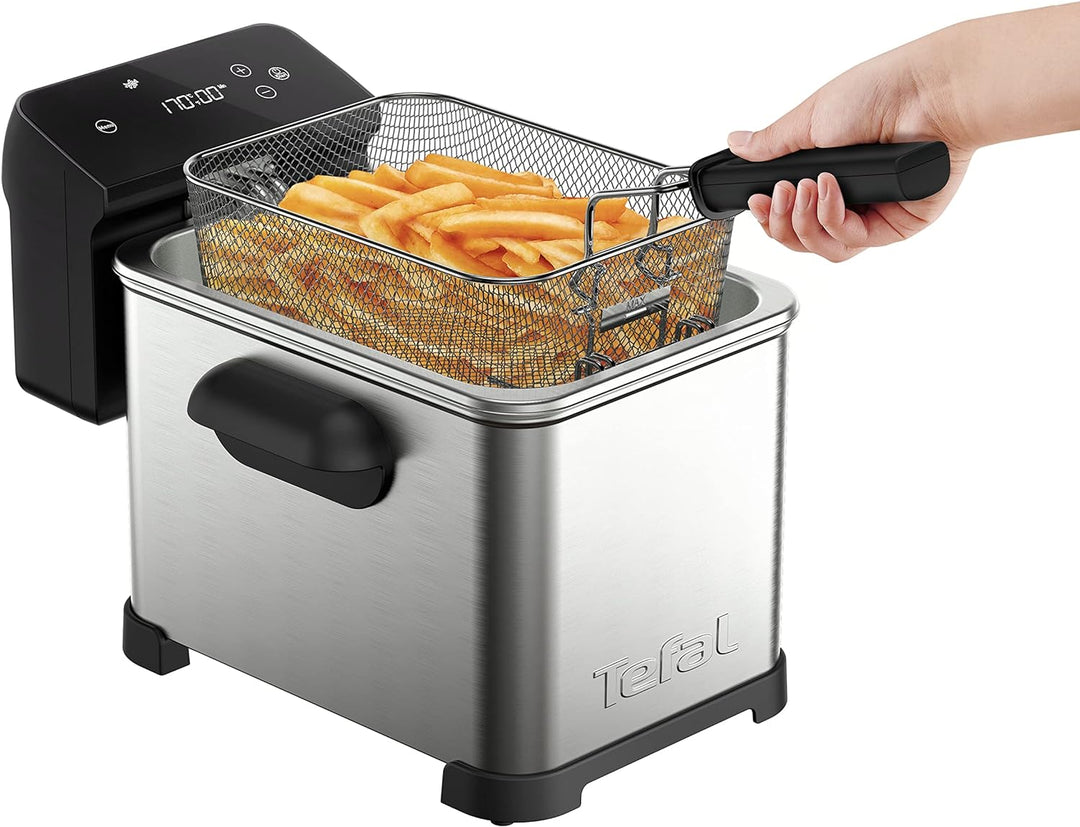 Tefal FR507D Family Pro Digital Elektrische Fritteuse | 4 L Öl-Kapazität | Kühlzonen-Technologie | s