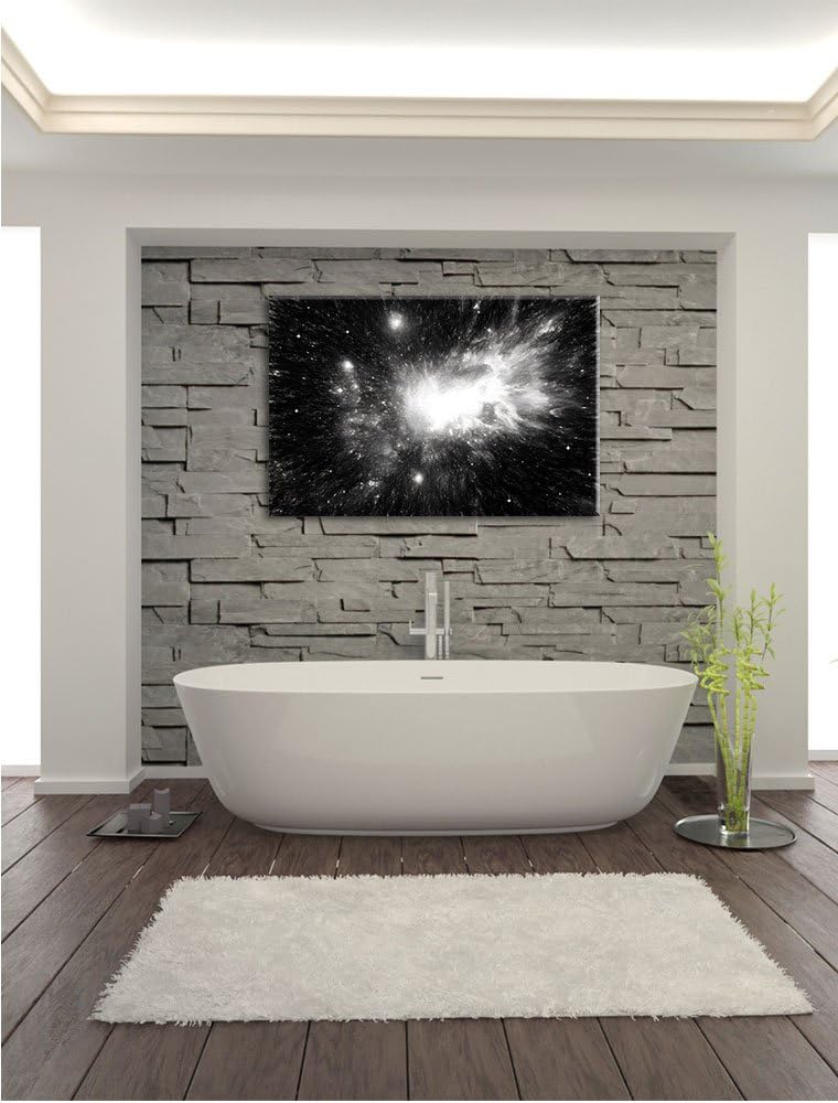 Pixxprint Galaxie im Sternenstaub als Leinwandbild/Grösse: 100x70 / Wandbild/Kunstdruck/fertig bespa