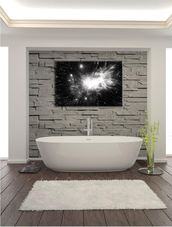Pixxprint Galaxie im Sternenstaub als Leinwandbild/Grösse: 100x70 / Wandbild/Kunstdruck/fertig bespa
