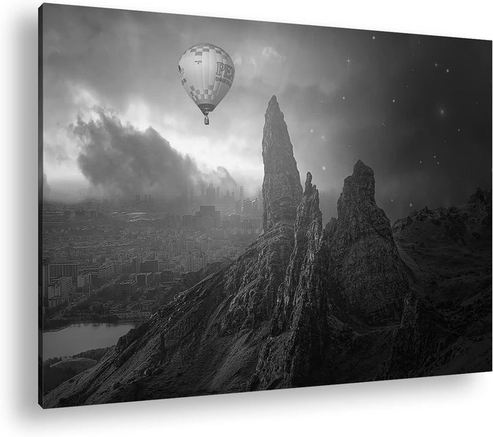 deyoli eine geheimnisvolle und düstere Welt Effekt: Schwarz&Weiss,Format: 80x60 als Leinwandbild, Mo