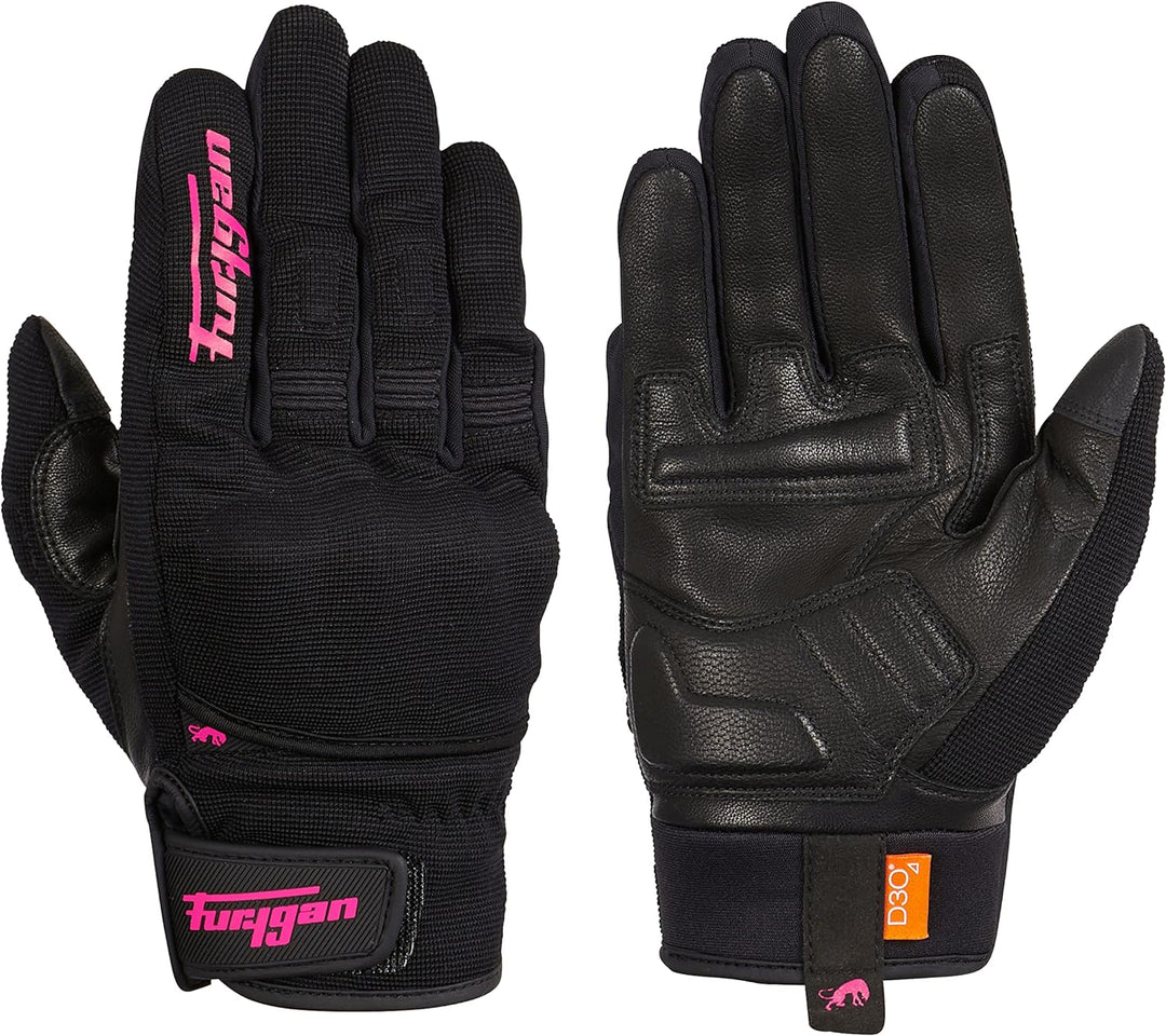 Furygan JET D3O Lady - Motorradhandschuhe Damen – Sommerhandschuhe - Atmungsaktiv & leicht - D3O Auf