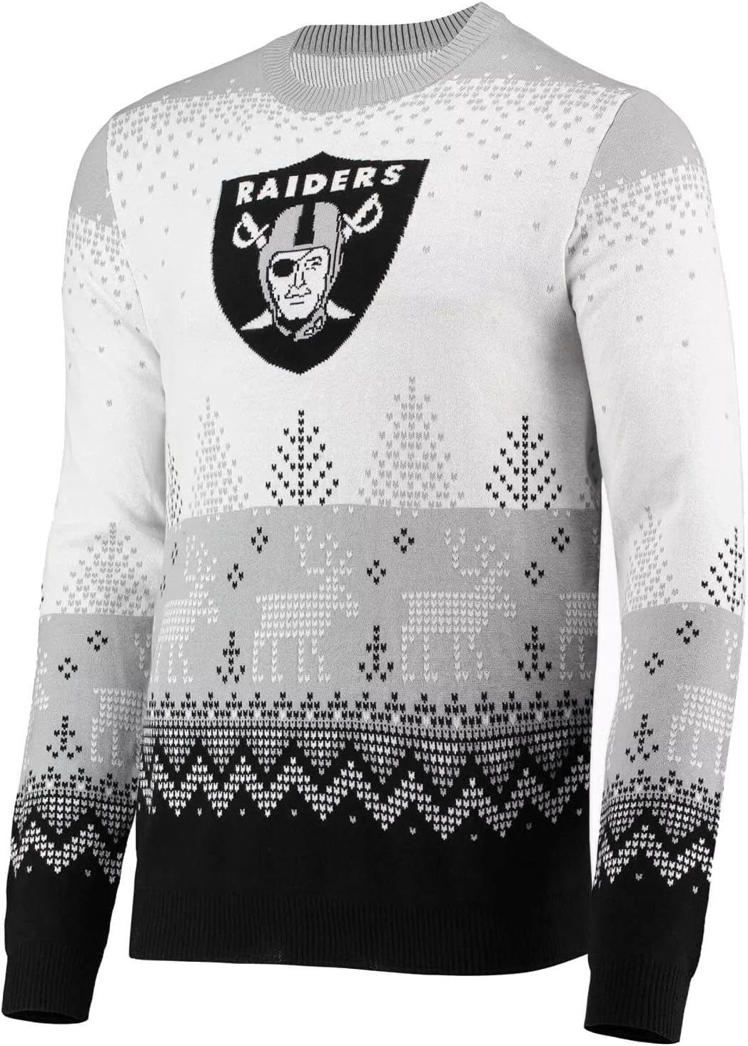 FOCO NFL Ugly Sweater Xmas Strick Pullover Las Vegas Raiders S Weiss, S Weiss