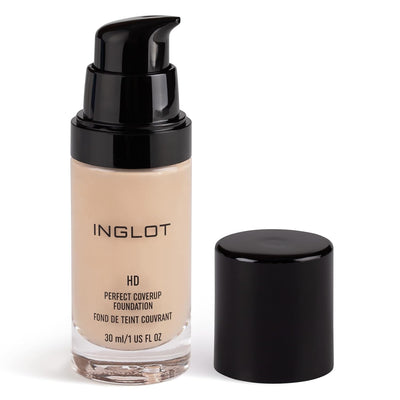Inglot HD Perfect Coverup Foundation, Für einen langanhaltenden Effekt mit HD Pigmenten, Hypoallerge