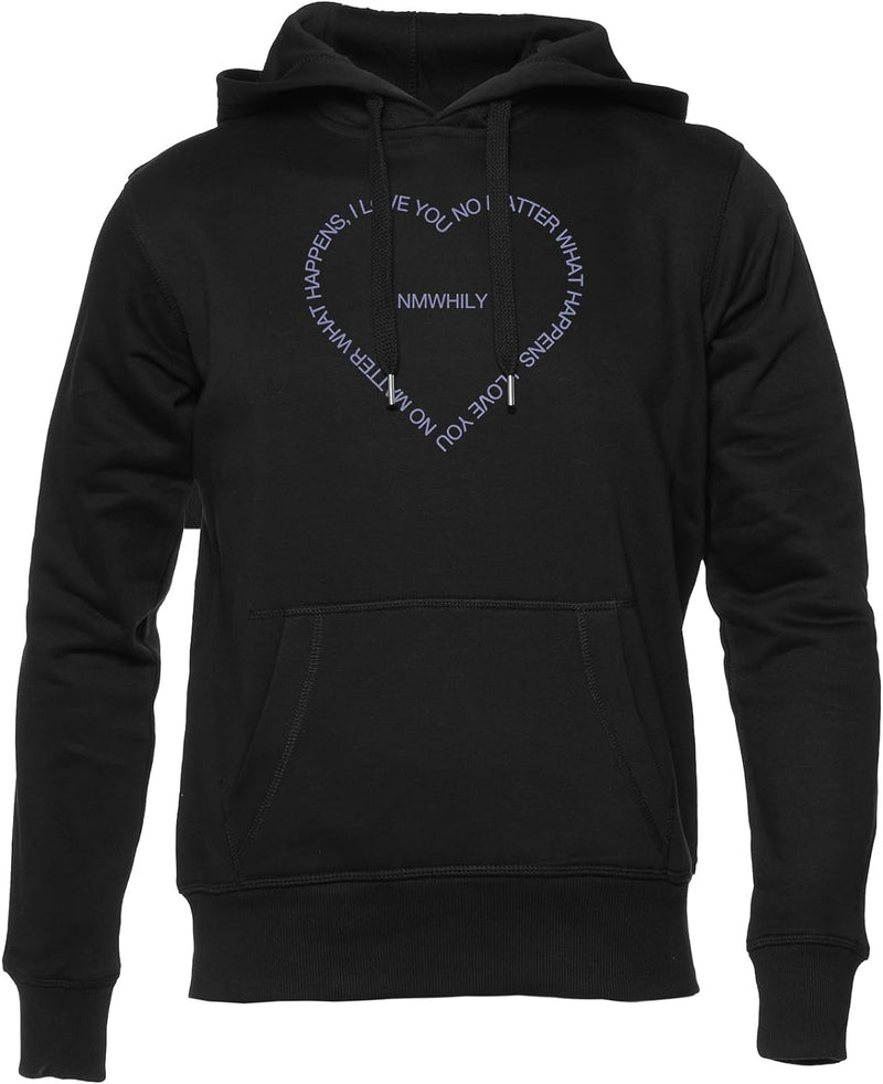 Generisch No Matter What Happens I Love You Unisex Hoodie Herren Damen Schwarz Lange Ärmel Kapuzenpu