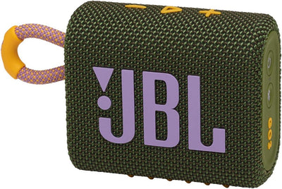 JBL GO 3 kleine Bluetooth Box in Grün – Wasserfester, tragbarer Lautsprecher für unterwegs – Bis zu
