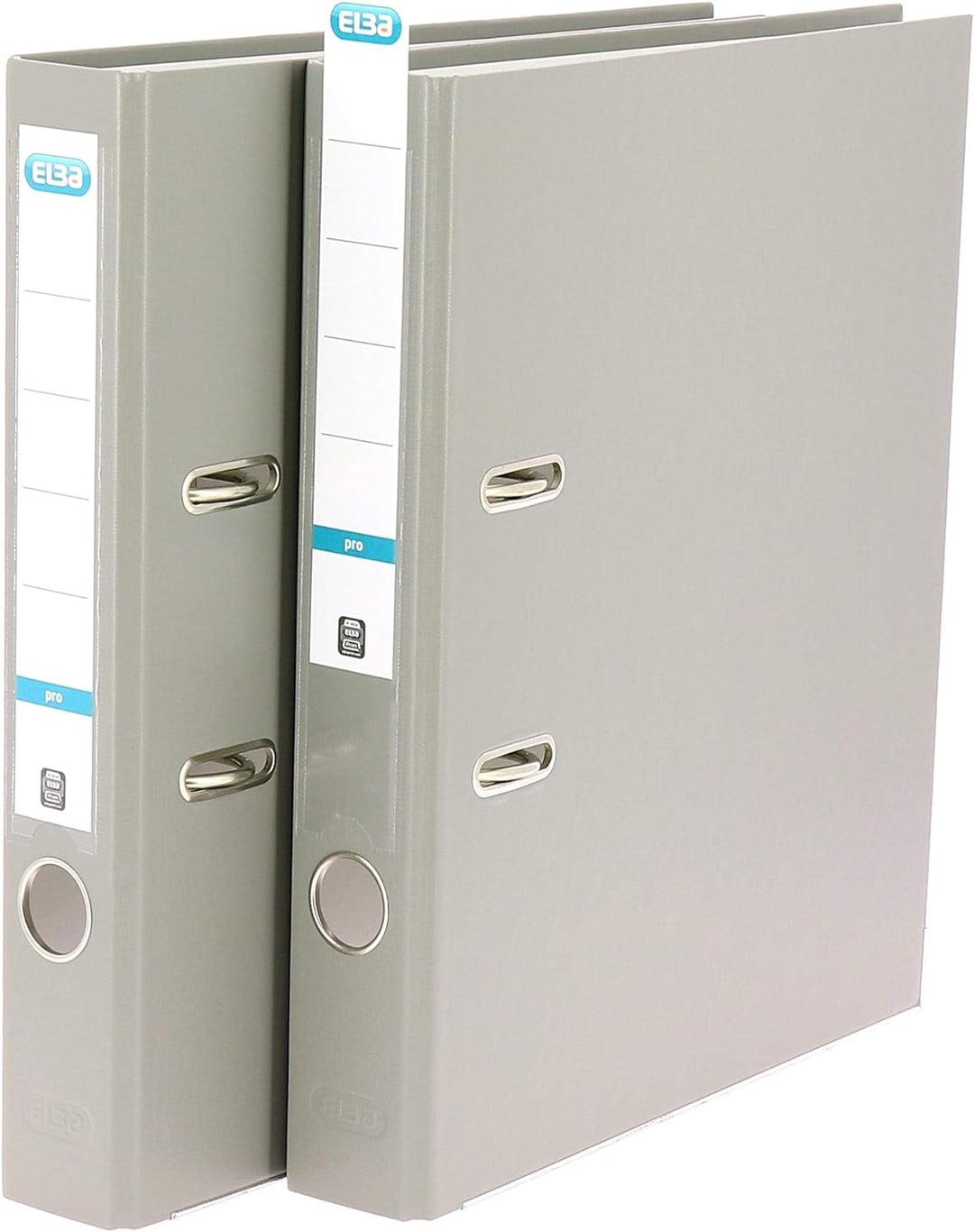 Elba Ordner A4, Smart Pro, 5 cm schmal, Kunststoff aussen, grau, 10 Stück, grau