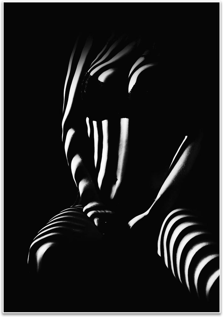 wandmotiv24 Poster als Wanddeko, Grösse 100x70cm, Frau, Körper, Licht, Moderne Wanddeko, Wandbilder,