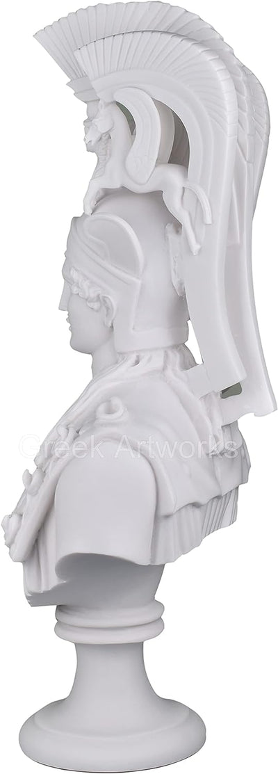 Athena Minerva Büste Kopf griechische römische Göttin Statue Skulptur gegossener Marmor