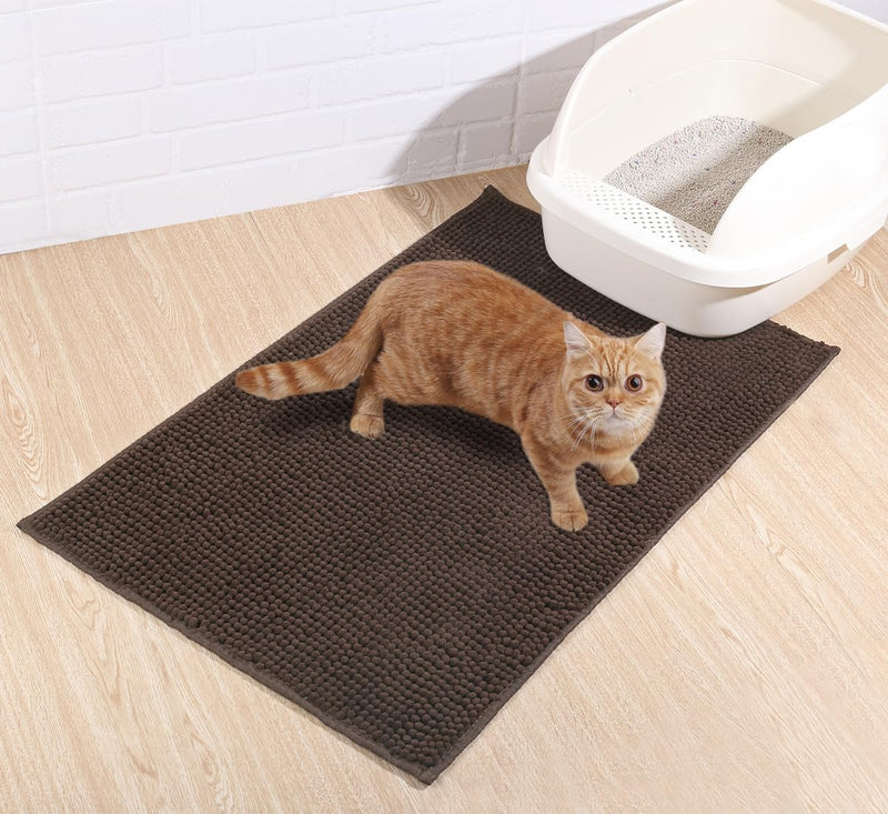 VIVAGLORY Soft Katzenklo-Matte, Extragrosse Streufangmatte für die Indoor Katze, Maschinenwaschbar C