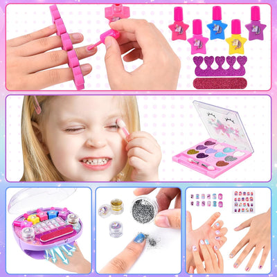 FORMIZON Nagelstudio Kinder Mädchen, Geschenke für Mädchen Nagellack Set, Nagelkunst Kinder 6 7 8 9,