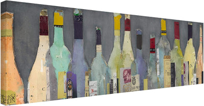 Bilderwelten Leinwandbild Holz-Keilrahmen - Entkorkt - Spirituosen - Panorama 1:3 30 x 90 cm 30cm x