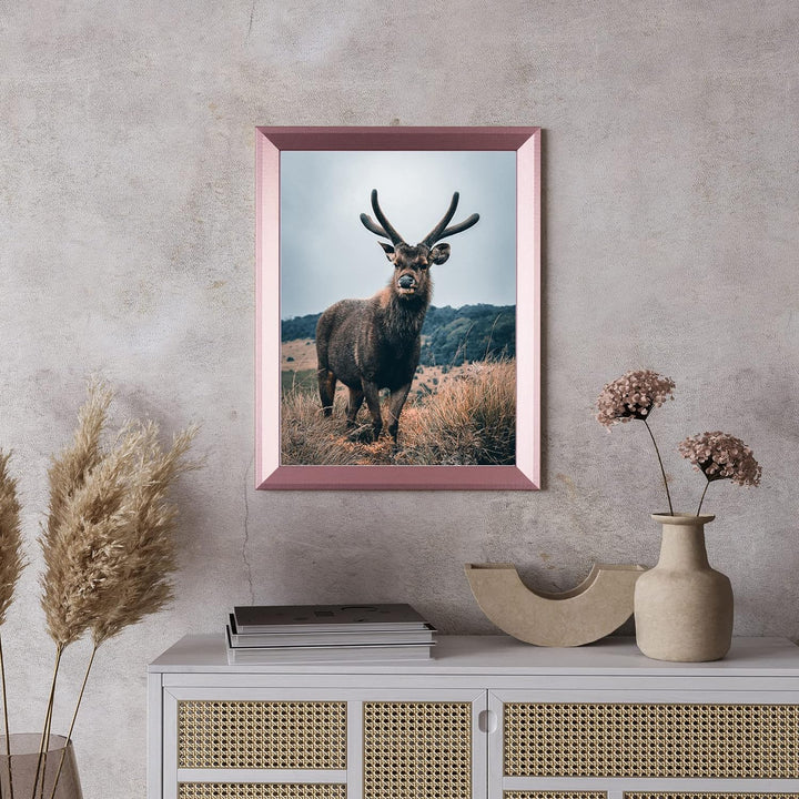 Rahmendesign24 Posterrahmen Rio 42x59,4 (DIN A2) Roségold Fotorahmen, Wechselrahmen, Bilderrahmen, 4