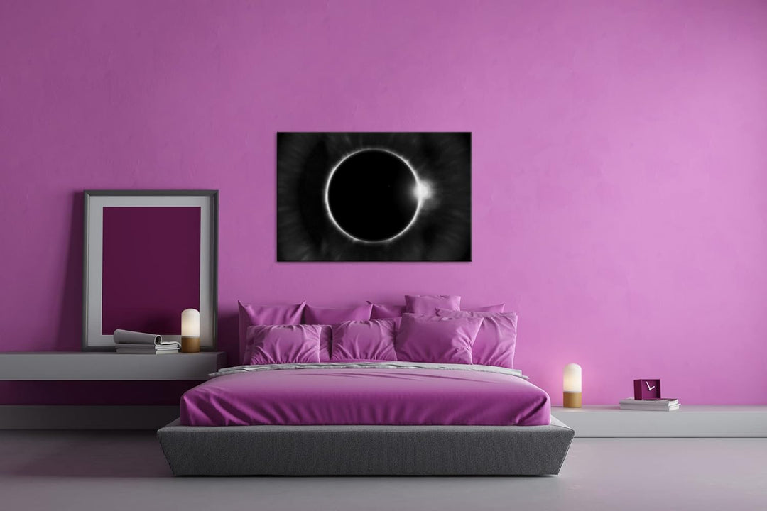 deyoli gewaltige Sonnenfinsternis Format: 80x60 Effekt: Schwarz&Weiss als Leinwandbild, Motiv fertig