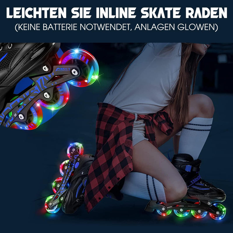 8 Pack Leuchtende Inline Skate Rollen - 64mm 72mm 76mm 80mm led Inliner Skate Räder mit kugellager A