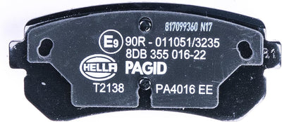 HELLA PAGID 8DB 355 016-221 Bremsbelagsatz - T2138 - Dicke/Stärke: 15.9mm - Bremssystem: Mando - mit