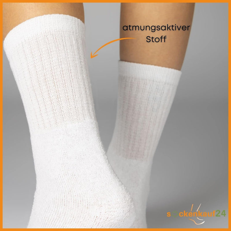 10 | 20 | 30 Paar Sportsocken Tennissocken Arbeitssocken Herren & Damen Socken Baumwolle 39-42 30 Pa