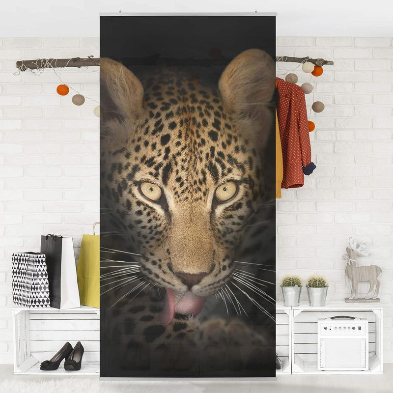 Bilderwelten Raumteiler Resting Leopard 250x120cm ohne Halterung 250x120cm without hanger, 250x120cm